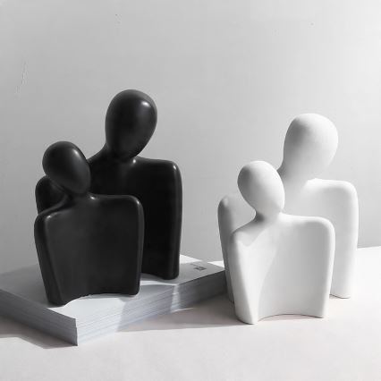 Elegante decorazione da tavolo nera, 20 x 5,5 x 14,5 cm