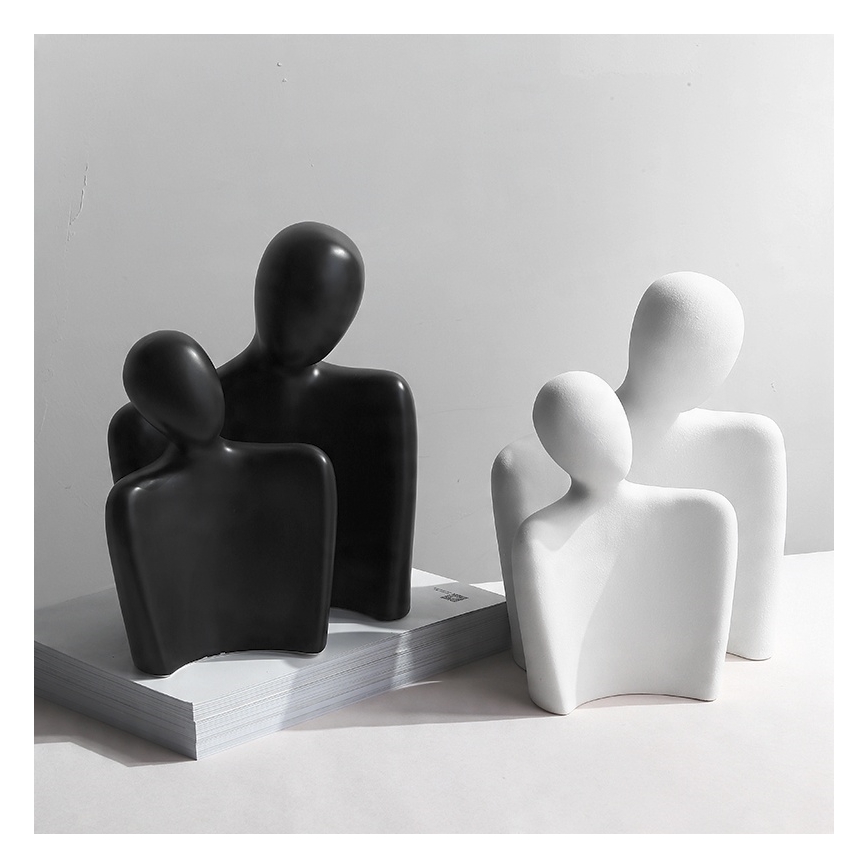 Elegante decorazione da tavolo nera, 20 x 5,5 x 14,5 cm