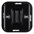 Elhard - Comando per veneziane in ceramica stile retrò senza cornice, nero