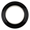 Elhard - Cornice da parete in ceramica dallo stile retrò, semplice, nera