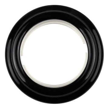 Elhard - Cornice da parete in ceramica dallo stile retrò, semplice, nera
