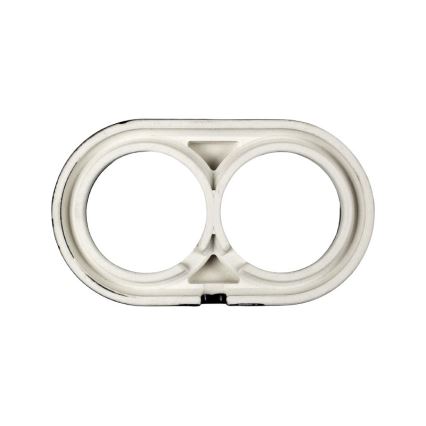 Elhard - Cornice da parete in ceramica retrò doppia nera