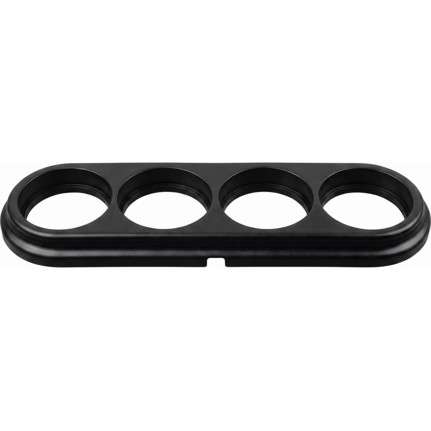 Elhard - Cornice da parete in ceramica stile retrò, quadrupla, nera