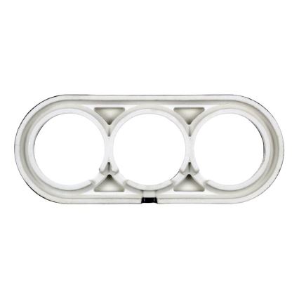Elhard - Cornice da parete tripla in ceramica stile retrò, nera