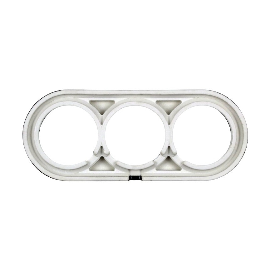 Elhard - Cornice da parete tripla in ceramica stile retrò, nera