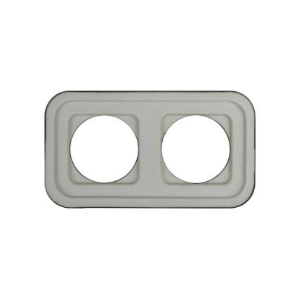 Elhard - Cornice doppia in ceramica retrò, nera
