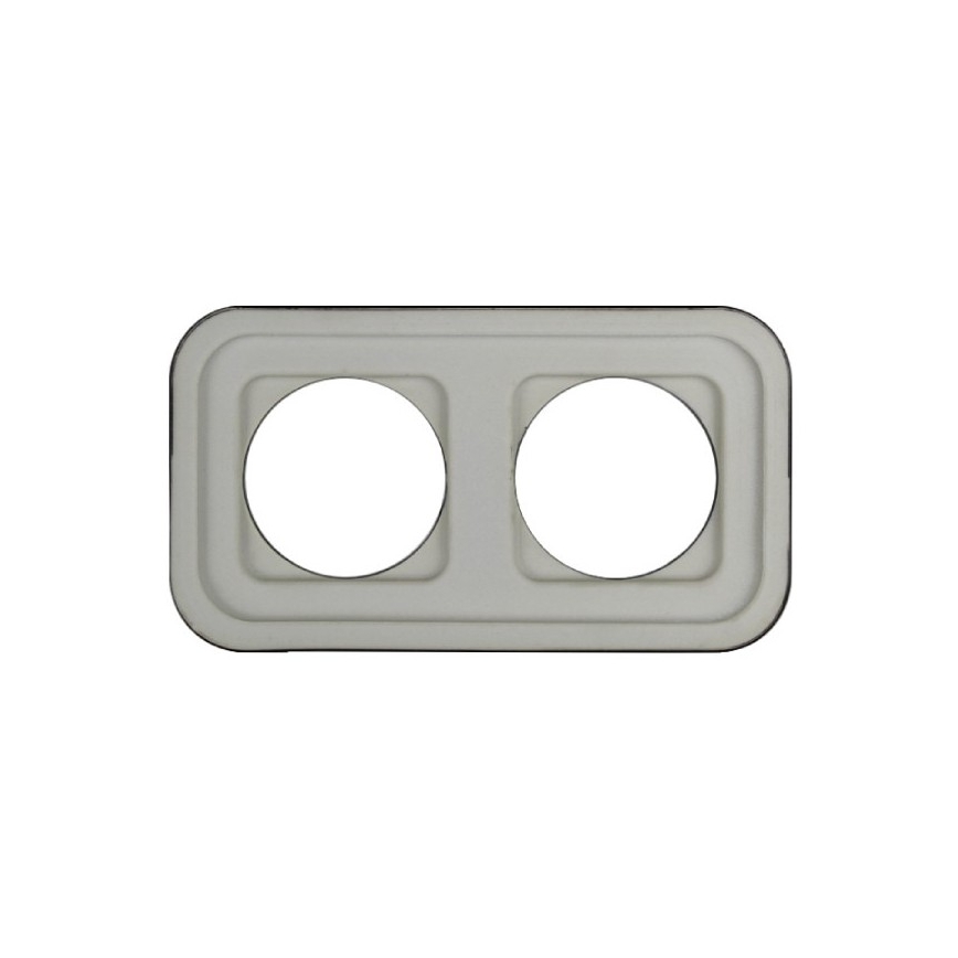 Elhard - Cornice doppia in ceramica retrò, nera