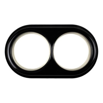 Elhard - Cornice doppia in ceramica stile retrò nera