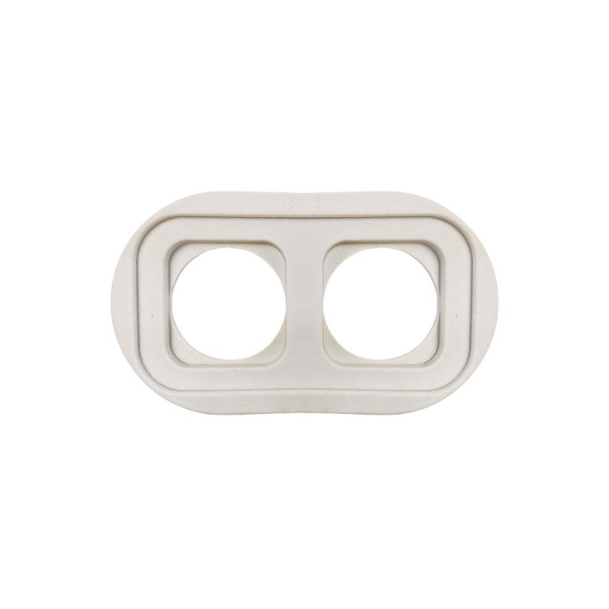 Elhard - Cornice doppia retrò in ceramica, nera