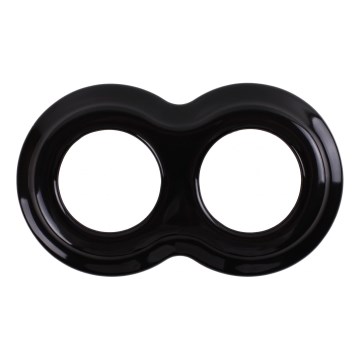 Elhard - Cornice doppia retrò in ceramica nera