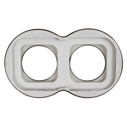 Elhard - Cornice doppia retrò in ceramica nera