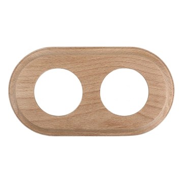 Elhard - Cornice doppia retrò in legno chiaro
