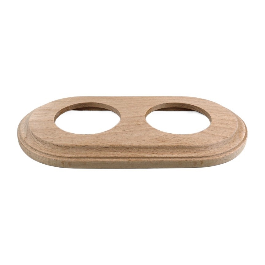 Elhard - Cornice doppia retrò in legno chiaro