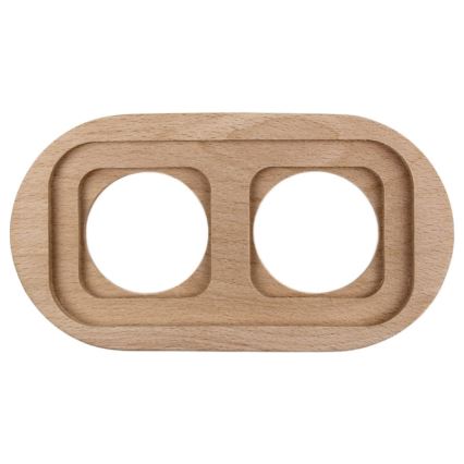 Elhard - Cornice doppia retrò in legno chiaro
