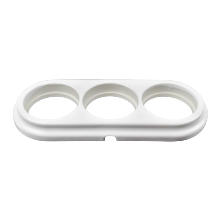 Elhard - Cornice murale in ceramica retrò tripla bianca