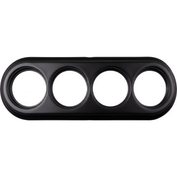 Elhard - Cornice portafoto retrò in ceramica quadrupla nera