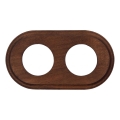 Elhard - Cornice retrò doppia in legno scuro