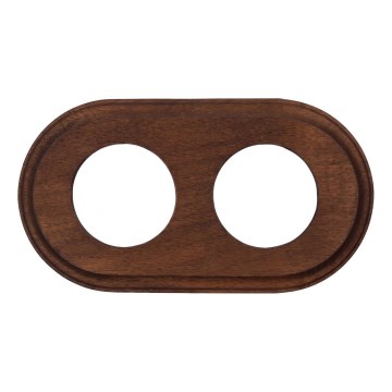 Elhard - Cornice retrò doppia in legno scuro