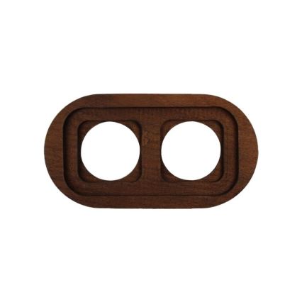 Elhard - Cornice retrò doppia in legno scuro