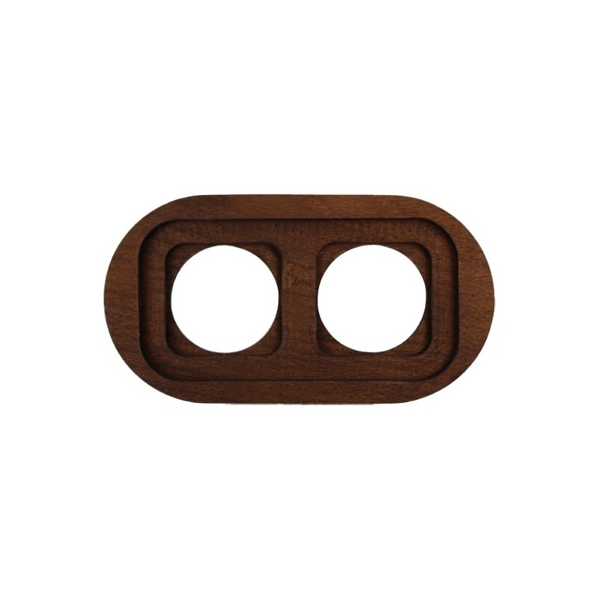 Elhard - Cornice retrò doppia in legno scuro