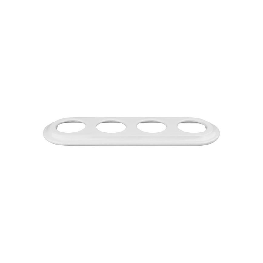 Elhard - Cornice retrò in ceramica a 4 posti, bianca