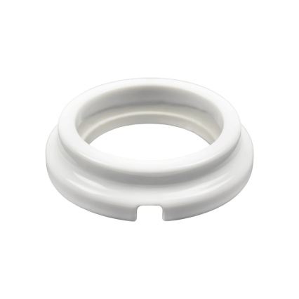 Elhard - Cornice retrò in ceramica, semplice, bianca