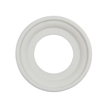 Elhard - Cornice retrò in ceramica, semplice, bianca