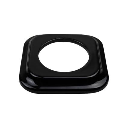 Elhard - Cornice retrò in ceramica semplice nera