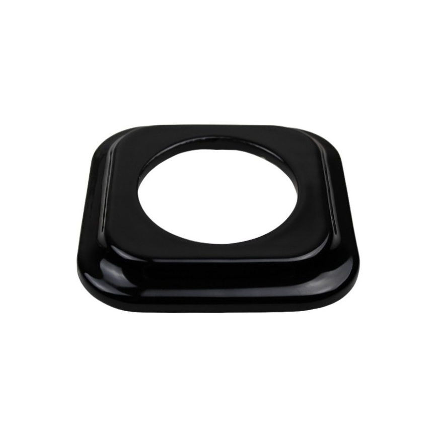 Elhard - Cornice retrò in ceramica semplice nera
