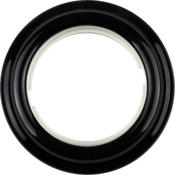 Elhard - Cornice retrò in ceramica, semplice, nera