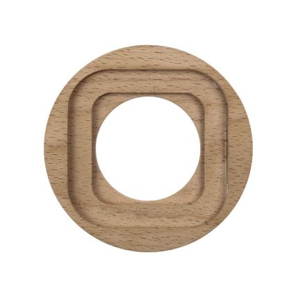 Elhard - Cornice retrò in legno, design semplice, finitura legno chiaro