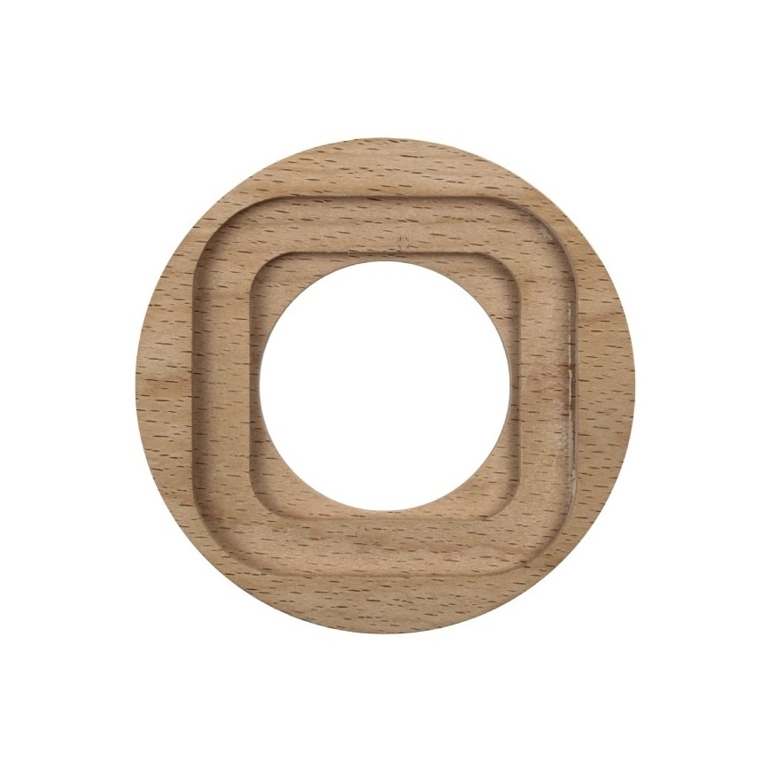 Elhard - Cornice retrò in legno, design semplice, finitura legno chiaro
