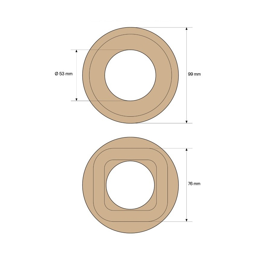 Elhard - Cornice retrò in legno, design semplice, finitura legno chiaro