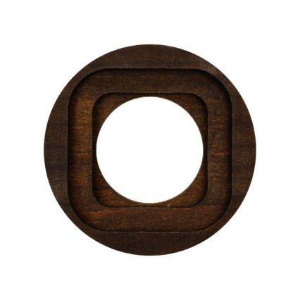 Elhard - Cornice retrò in legno, design semplice, finitura scura