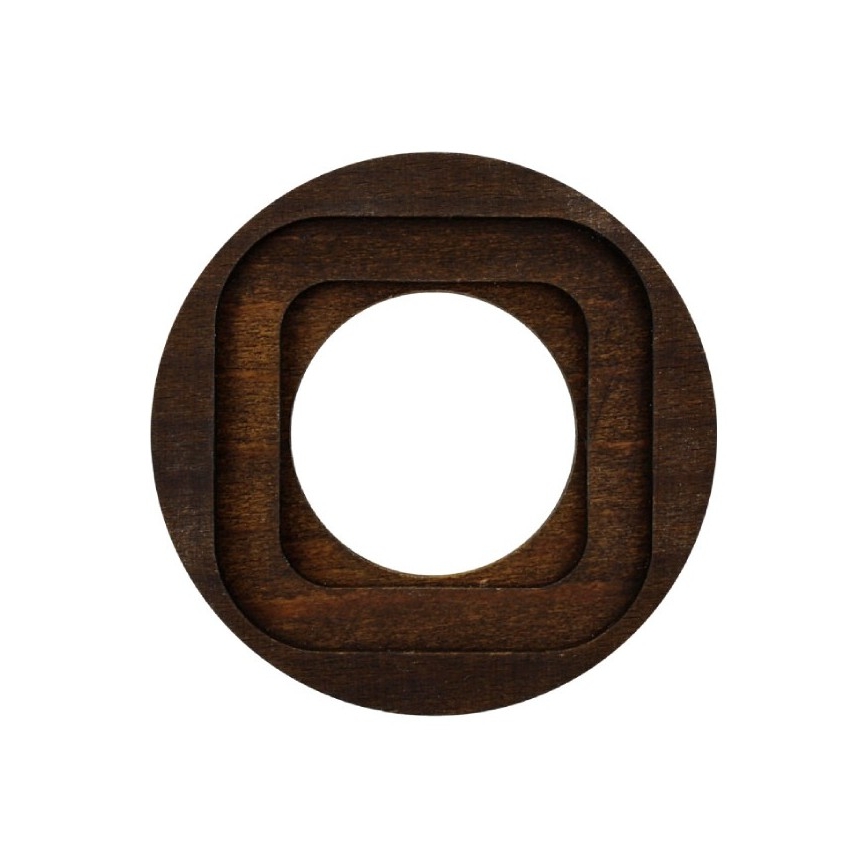 Elhard - Cornice retrò in legno, design semplice, finitura scura