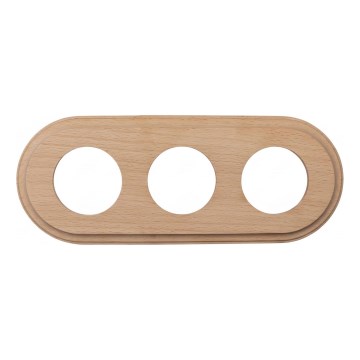 Elhard - Cornice retrò tripla in legno chiaro