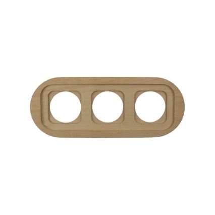 Elhard - Cornice retrò tripla in legno chiaro
