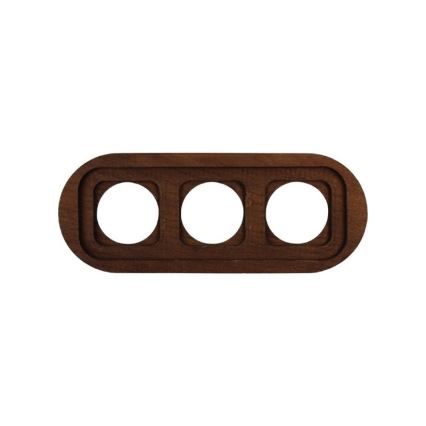 Elhard - Cornice retrò tripla in legno scuro