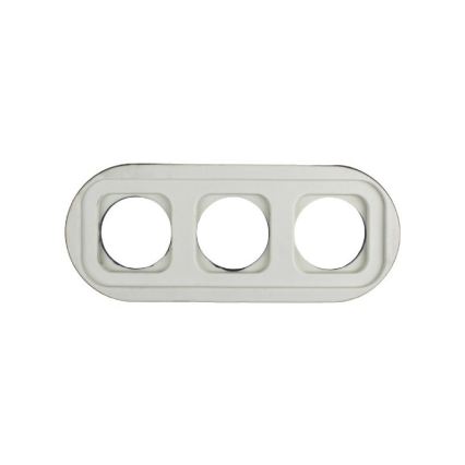 Elhard - Cornice tripla in ceramica retrò, nera