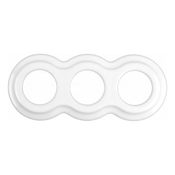 Elhard - Cornice tripla retrò in ceramica bianca