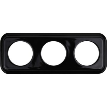 Elhard - Cornice tripla retrò in ceramica nera