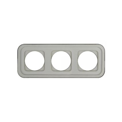 Elhard - Cornice tripla retrò in ceramica nera