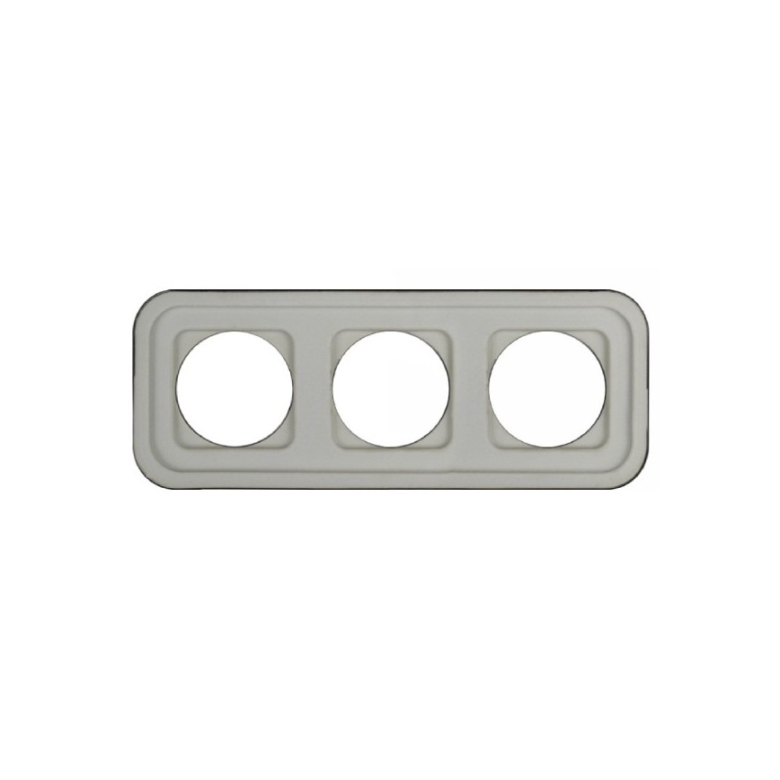 Elhard - Cornice tripla retrò in ceramica nera