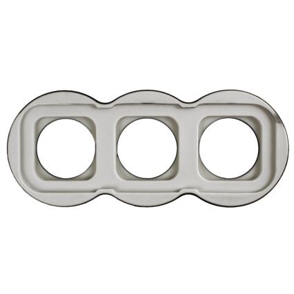 Elhard - Cornice tripla retrò in ceramica, nera