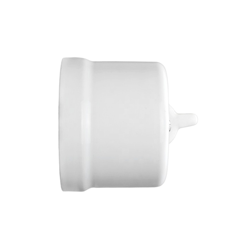 Elhard - Interruttore da parete in ceramica stile retrò, unipolare con leva, n. 1/0, bianco