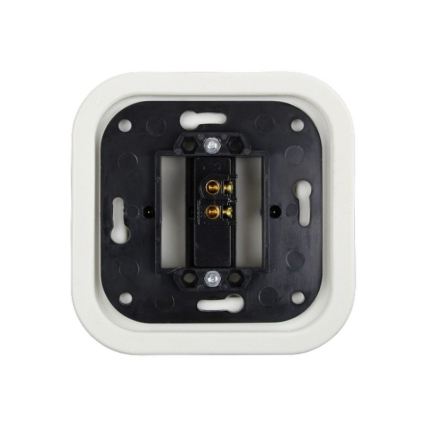 Elhard - Interruttore per scala in ceramica dallo stile retrò con cornice n. 6, bianco