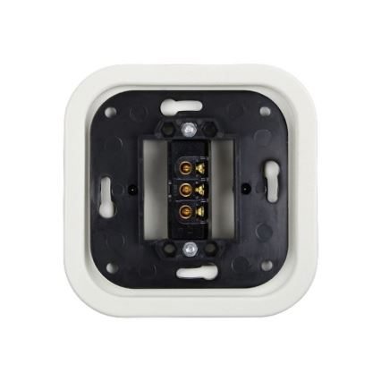 Elhard - Interruttore per scale retrò in ceramica senza cornice n. 6 bianco