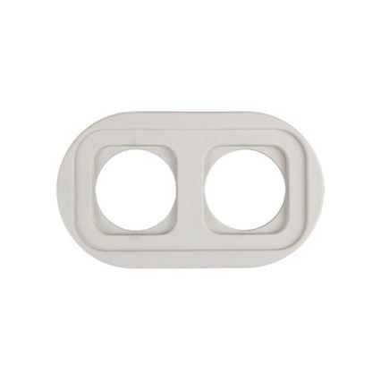 Elhard - Interruttore retrò in ceramica č. 1 e presa 230V con cornice, colore: bianco