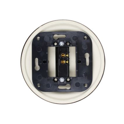 Elhard - Interruttore retrò in ceramica singolo senza cornice n. 1 nero