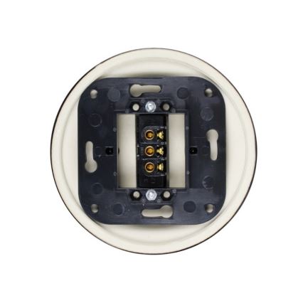 Elhard - Interruttore retrò per scale in ceramica, a levetta, senza cornice, n. 6, nero